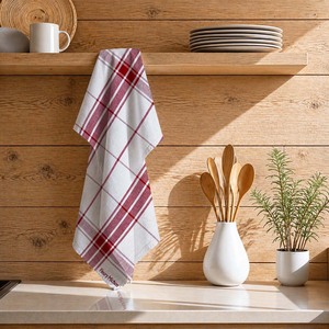 Serviettes de cuisine personnalisées de haute qualité en coton 100% teint en fil provenant d'un fabricant indien, douces et super absorbantes - Product Image 1