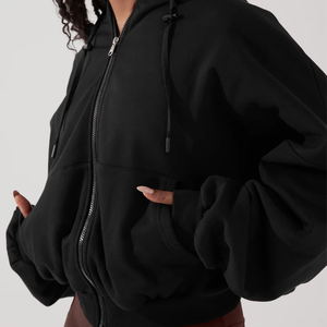 Custom Men's 100% Cotton <b>Zip</b> Up Hoodie Full Zipper <b>Hooded</b> Sweatshirt Casual Streetwear Custom Logo OEM ODM Wholesale - Product Image 6