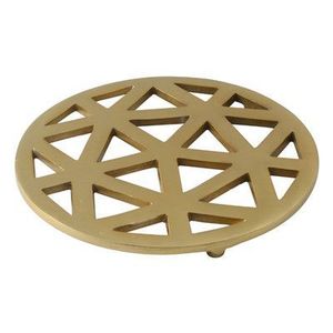 Aluminium Round Shape Gold Finished <b>Trivet</b> Heat Resistant for Pan & Hotpot Protecting <b>Trivet</b> Dining Table Heat Damage - Product Image 1