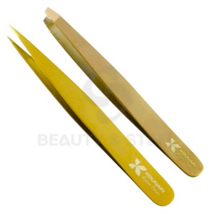 Pince à épiler professionnelle à pointe inclinée avec construction en acier inoxydable de haute précision pour le toilettage et l'épilation - Product Image 6