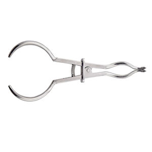 Pinzas de sujeción para dique de goma dental Kaamir Instruments, de acero inoxidable quirúrgico, color plateado, con agarre ergonómico, para uso dental. - Product Image 4