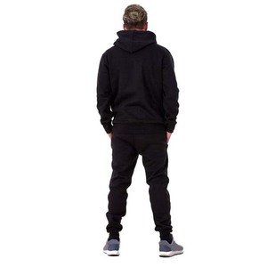 Survêtement gris pour homme avec blocs de couleur, fermeture éclair intégrale, capuche, coupe décontractée, en polyester et coton, pour l'automne, avec poches latérales - Product Image 2