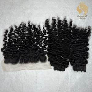 CDYHAIRVN Wholesale Burmese <b>Curly</b> Virgin Human Hair <b>Bundles</b> With Lace Closure Frontal Real 100% Human Hair Extension Vendor - Product Image 1