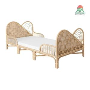 Cuna de Ratán Nhat Minh Estilo Tropical Color Natural Cama para Niños de 0 a 3 Años Muebles para Dormitorio Infantil - Product Image 1