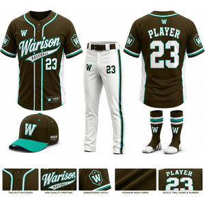 Warison Industries Baseball Training Uniform Kit Customized Unisex Softball Jersey Pant Socks And Caps Set - Product Image 2