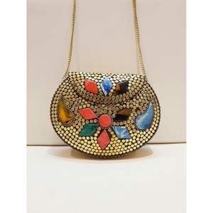 Elegante Bolso de Mano Vintage de Aleación Antigua para Mujer, Accesorio de Moda con Cristales para Vestidos de Noche - Product Image 1