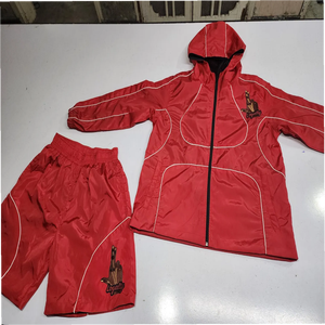 Custom Streetwear Nylon Windbreaker Short Set OEM Supplier Men's Lightweight Windproof Nylon Jacket and Shorts Set - Product Image 6