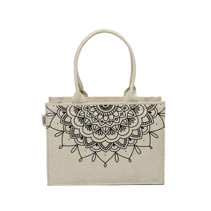 Bolsa de Mano de Lona de Algodón con Diseño Impreso 2026, Bolsa de Compras Personalizada, Nueva Llegada, con Bolsillo Exterior - Product Image 1