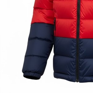 New Top Arrival Custom Design Men's High Quality Navy Blue And <b>Red</b> Down Puffer <b>Jackets</b> Breathable Hooded Bubble <b>Jackets</b> Outwears - Product Image 3