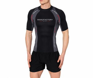 Camiseta de Natación para Hombre de Alta Calidad, Manga Corta, Neopreno 180g, Anti-UV, Transpirable, Secado Rápido, Antibacteriana, Sin Costuras - Product Image 1