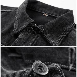 Ensemble veste et jean baggy en denim brut bleu, personnalisé avec logo, pour homme, hiver, décontracté, résistant - Product Image 6