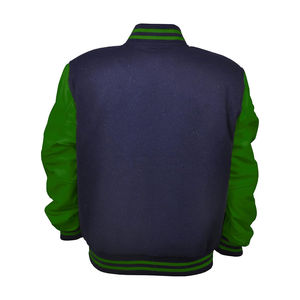 New High Quality <b>Patchwork</b> Stand Collar Varsity <b>Jacket</b> for Men Quick Dry Fashionable Custom Front Logo Heavyweight - Product Image 2