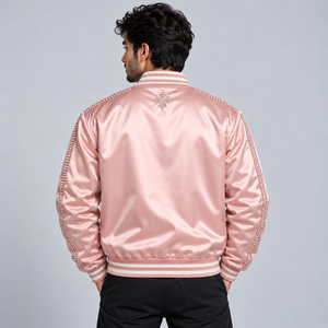 Chaqueta Varsity de Manga Larga con Cuello Alto para Hombre, de Lana y Lona para Invierno, Venta al Por Mayor a Bajo Precio, Fabricantes con OEM - Product Image 2