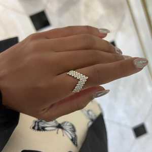 Bagues Statement Flèche en Or Massif 14K 18K avec Diamant de Laboratoire Taille Ronde Sertie Pavé, Solitaire Élégant Minimaliste, Bijoux Quotidien - Product Image 5
