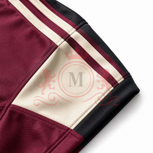 Camiseta de Fútbol para Hombre, Rayas Marrón, Negro y Blanco, Manga Corta, Cuello en V, Poliéster que Absorbe la Humedad, Ajuste Atlético, para Todas las Temporadas - Product Image 6