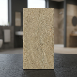 Carreaux de sol et de mur en porcelaine antibactériens antidérapants, finition brillante, couleur sable bleu or naturel, 60x120cm, collection marbre artistique - Product Image 1