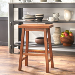 Scandinavian School Water Resistant Eco-Friendly Durable Fixed Armrest Rubber Solid Wood Commercial <b>Bar</b> Stool - Product Image 2
