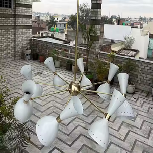 Lámpara de Pared LED de Diseño Moderno de Mediados de Siglo, Regulable, de Latón y Acrílico, Luz Blanca Cálida de 2700K, para Hogar u Oficina - Product Image 6