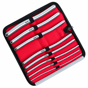 Ensemble de dilatateurs utérins MJW Surgical Hegar, 8 pièces, double extrémité, en acier inoxydable, instruments de gynécologie, hôpital, clinique - Product Image 3