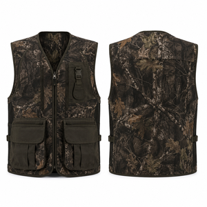 Chaleco de Caza de Camuflaje para Hombre MEGAMAPLE, Manga Larga, Poliéster Transpirable, Ropa de Exterior, Estampado Digital Informal de Verano - Product Image 1
