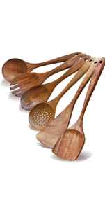 Cuchara de sopa de madera Phoebe de mango largo, cuchara de ramen de madera decorada con hilo japonés para viaje - Product Image 5