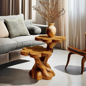 Table d'appoint en bois massif en gros, table d'appoint moderne, tabourets, décoration de salon, table sculpturale, décoration de la maison, meubles, ottomanes uniques - Product Image 3