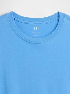 <b>Gap</b> Men's Blue Short Sleeve T-Shirt Regular Fit O-Neck Cotton Jersey Casual Style - Product Image 5