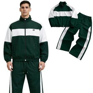 Veste d'extérieur tendance pour hommes, ensemble de survêtement de qualité supérieure, streetwear, coupe-vent en nylon imperméable, faible MOQ, logo personnalisé, vente en gros - Product Image 1