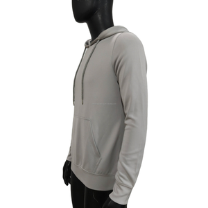 Sudadera con Capucha para Hombre, Color Sólido, Corte Regular, Tejido de Algodón, Informal, con Bolsillo Delantero, para Otoño - Product Image 3