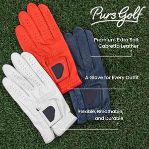 All Weather Genuine Leather Golf <b>Gloves</b> Adjustable Wrist Strap Strong <b>Grip</b> Breathable Design Soft Feel Durable Fit Unisex Sports - Product Image 6