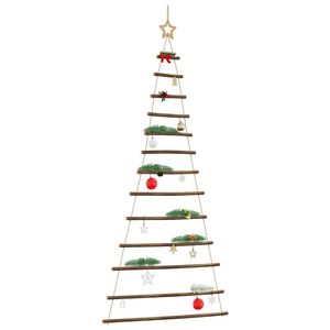 Sapin de Noël suspendu en branche naturelle de 33,9 x 70,9 pouces avec étoile de dessus, décoration festive pour les fêtes - Product Image 1