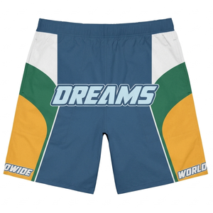 กางเกงขาสั้นวินด์เบรกเกอร์โพลีเอสเตอร์น้ำหนักเบา 115 GSM สีดำ ดีไซน์แผงสีน้ำเงิน ระบายความชื้นได้ดี พิมพ์ลายโลโก้ตามสั่ง กางเกงขาสั้นผู้ชาย - Product Image 3