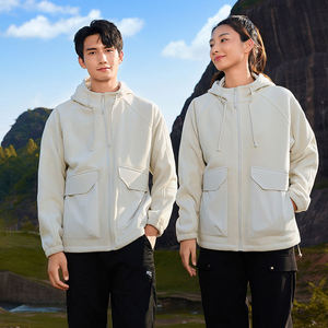 Sweat-shirt à capuche zippé unisexe personnalisé en polaire pour l'extérieur, veste chaude à capuche, vêtement de sport décontracté avec poches utilitaires, vente en gros - Product Image 6