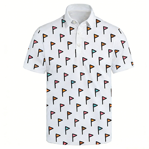 Camisa de Golf Deportiva, Ajuste Atlético, Impresión por Sublimación Suave, Polo de Golf Elástico en 4 Direcciones para Hombre, con MOQ Bajo - Product Image 2