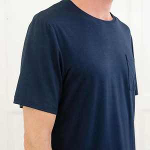 Camisetas Formales de Algodón para Hombre, Cuello Redondo, Manga Corta, Ecológicas, Anti-Pilling, Logotipo Personalizado, Impresión Serigráfica, Corte Holgado - Product Image 4