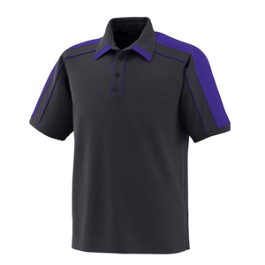 Polo à manches courtes en tricot pour homme, couleur bleu gris, style golf, séchage rapide - Product Image 4