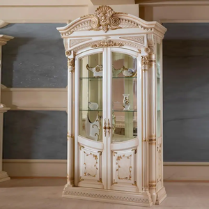 Elegante Juego de Comedor de Caoba Tallado a Mano con Diseño Real, Ecológico, con Detalles en Dorado Marfil, Muebles de Lujo para Apartamento, Hotel, Villa - Product Image 6