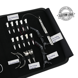 Kit de Herramientas para Extensiones de Cabello con Anillo Divisor de Cabello, Pequeño Recortador Profesional, Clips Plateados para Salón, Agujas para Trama Cosida a Mano, Cuentas y Rizador - Product Image 4