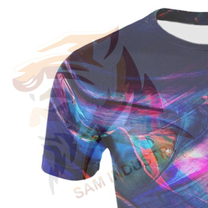 Camiseta de sublimación para hombre, hecha de material 100% poliéster y algodón, de color sólido, transpirable, para venta al por mayor. - Product Image 6
