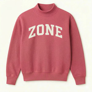 Sweat-shirt à col montant tendance et confortable, en molleton de coton oversize, pull chaud d'hiver, streetwear décontracté, haut de mode moderne - Product Image 1