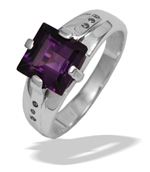 Vente en gros 925 Sterling Silver Amethyst CZ Multi Gemstone Ring Délicat Design classique pour les fêtes et anniversaires Cadeau - Product Image 5