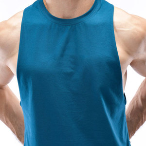 Camiseta Deportiva de Moda Urbana, 90% Poliéster, 10% Elastano, Cuello Redondo, Sin Mangas, Diseño Atlético con Dobladillo Curvo - Product Image 6