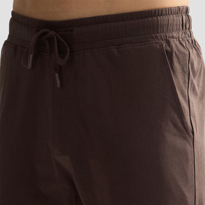 Shorts décontractés d'été pour hommes 100% coton, taille mi-haute, fermeture à cordon, séchage rapide, respirant, couleur unie, haute qualité, logo personnalisé OEM - Product Image 5