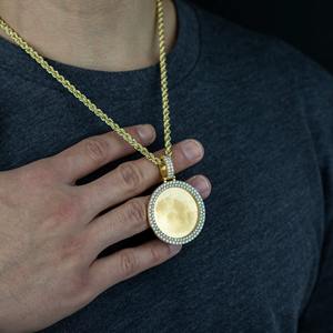 Collar con Colgante de Diamante Cultivado en Laboratorio de Oro Sólido de 14K, Certificado por GIA, Estilo Clásico, Unisex, para Regalo - Product Image 4