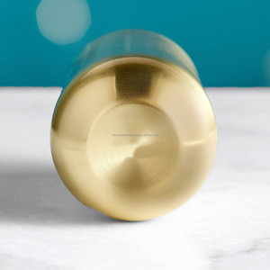 Vaso de cóctel moderno de acero inoxidable con pulido mate y chapado en oro, Juego de 2 piezas para beber - Product Image 5