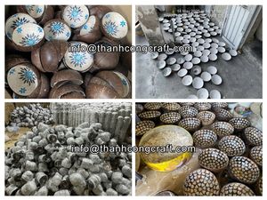 Envío Rápido, Auténtico Tazón Vietnamita de Cáscara de Coco Natural Lacada, Venta al por Mayor, Tazón de Nácar - Product Image 5