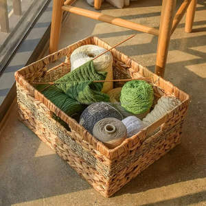 Vietnam Water Hyacinth <b>Woven</b> <b>Basket</b> Handmade Eco Friendly Natural Material for Home Decor Storage Wholesale Global Market - Product Image 6