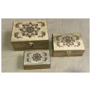 Premium Quality Bulk Exporter Selling Engraved Mango Wood <b>Box</b> Rectangular Eco-Friendly <b>Wooden</b> Storage <b>Box</b> for Genuine Buyers - Product Image 1
