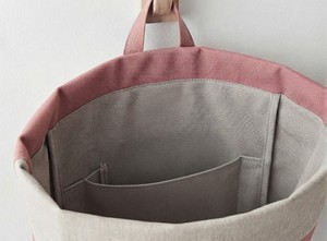 Eco Friendly Roll Top Cooler Bag Cotton Insulated Tote Backpack Reusable Grocery Travel Bag - Product Image 2