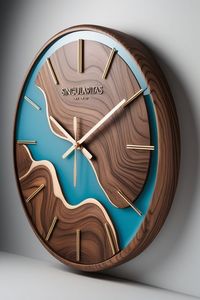 Traditional Craft Wooden Wall <b>Clock</b> Decorative Solid Wood Timepiece for Farmhouse Rustic Home Interior Wall Decoration - Product Image 6